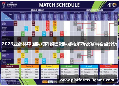 2023亚洲杯中国队对阵黎巴嫩队赛程解析及赛事看点分析 2023亚洲杯中国队对阵黎巴嫩队赛程解析及赛事看点分析